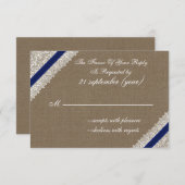 IMITATE mit marineblau-blauem uAwg 3,5 x 5 RSVP Karte (Vorne/Hinten)