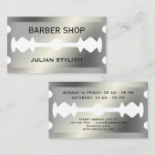 Imitate mit metallischer Rasierklinge Visitenkarte (Vorne/Hinten)