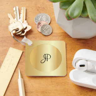 Imitate mit mit Monogramm Anfangsnamen Gold anpass Schlüsselanhänger