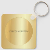 Imitate mit mit Monogramm Anfangsnamen Gold anpass Schlüsselanhänger (Rückseite)