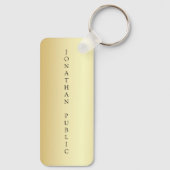 Imitate mit mit Monogramm Anfangsnamen Gold Trendy Schlüsselanhänger (Rückseite)