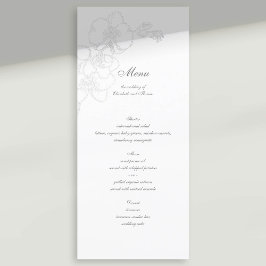 Imitate mit Orchid Classic Calligraphy Wedding Menükarte