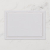 Imitate mit Orchideenrahmen Elfenbeinturm Hochzeit Begleitkarte (Rückseite)