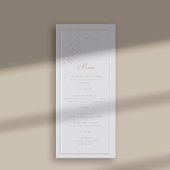 Imitate mit Orchideenrahmen Ivory Classic Hochzeit Menükarte