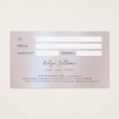 Imitate mit riesenrosa Glitzer Geschenkkarte (Rückseite)