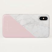 Imitate mit rosa Akzent Moderne Personalisiert Case-Mate iPhone Hülle (Rückseite (Horizontal))