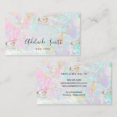 IMITATE mit rosa Steinstruktur Visitenkarte (Vorne/Hinten)