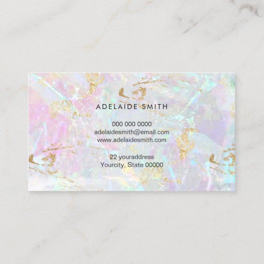 IMITATE mit rosa Steinstruktur Visitenkarte (Rückseite)