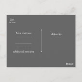 Imitate mit rosa und weißem Streifen Silber Shimme Postkarte (Rückseite)