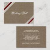 IMITATE mit rotem Spitzen und aufprallenden Brunne Begleitkarte (Vorne/Hinten)