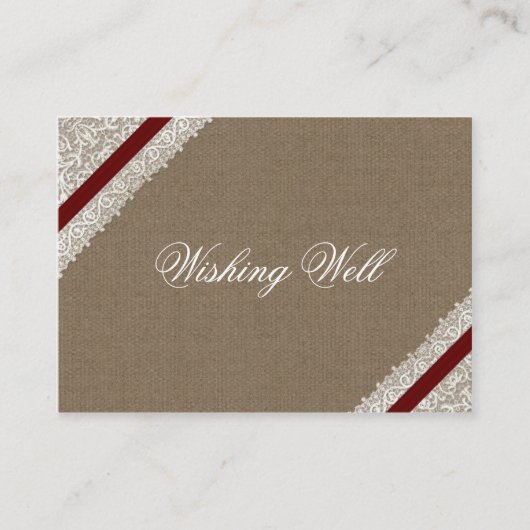 IMITATE mit rotem Spitzen und aufprallenden Brunne Begleitkarte (Vorderseite)