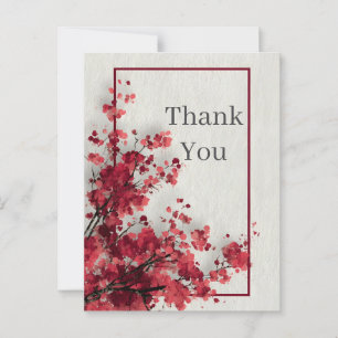 Imitate mit roter Wasserfarbe - Papier - Danke Kar Postkarte