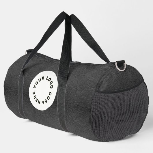 Imitate mit schwarzem Leder und Logo Duffle Bag (Rechte Ecke)