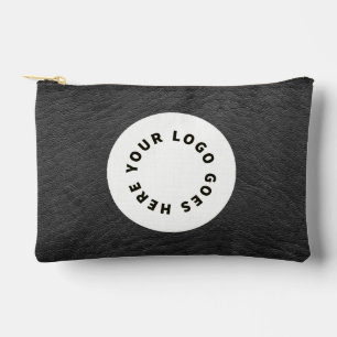 Imitate mit schwarzem Leder und Logo Zubehörtasche