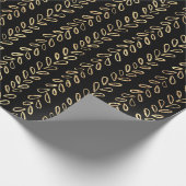 Imitate mit schwarzem Muster Geschenkpapier (Ecke)