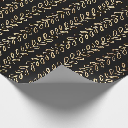 Imitate mit schwarzem Muster Geschenkpapier (Ecke)