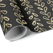 Imitate mit schwarzem Muster Geschenkpapier (Rolleneckpunkt)