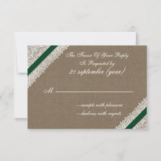 IMITATE mit smaragdgrünen uAwg 3,5 x 5 RSVP Karte