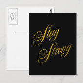 Imitate mit starkem Zitat bleibe Gold Foil Quotes  Postkarte (Vorne/Hinten)