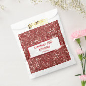 Imitate mit Textur aus rotem Glitzer Geschenktütchen (Versiegelt)