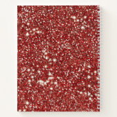 Imitate mit Textur aus rotem Glitzer Notizblock (Rückseite)