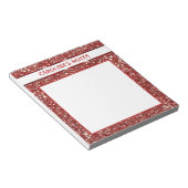 Imitate mit Textur aus rotem Glitzer Notizblock (angewinkelt)