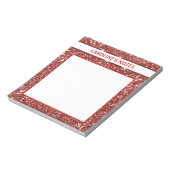 Imitate mit Textur aus rotem Glitzer Notizblock (Rotiert)