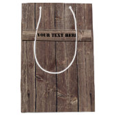 Imitate mit verwitterten Holzkarten Mittlere Geschenktüte (Vorderseite)