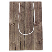 Imitate mit verwitterten Holzkarten Mittlere Geschenktüte (Rückseite)