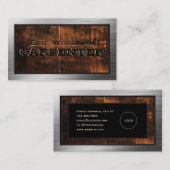 Imitate mit Vintagem Industrieanbau (Holz und Meta Visitenkarte (Vorne/Hinten)