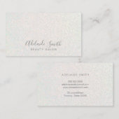 IMITATE mit weißem Glitzer Visitenkarte (Vorne/Hinten)