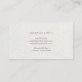 IMITATE mit weißem Glitzer Visitenkarte (Rückseite)
