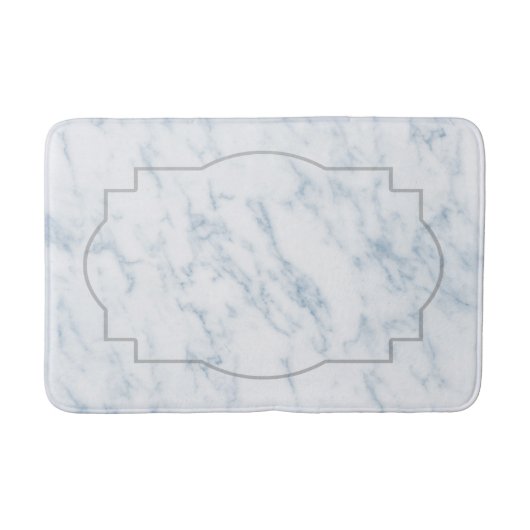 Imitate mit weißem Marmorrahmen Badematte (Vorderseite)