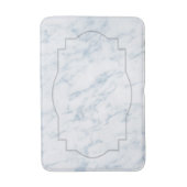 Imitate mit weißem Marmorrahmen Badematte (Vorderseite Vertikal)