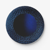 Imitate Mitternachtsblau Papier Teller-Design 2 Pappteller (Vorderseite)