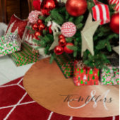 Imitate Monogramm für metallische Kupferstrahler Polyester Weihnachtsbaumdecke