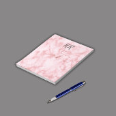 Imitate Monogramm Rosa Marmor: 5,5" x 8,5" Matte Notizblock
