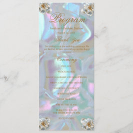 Imitate Mother of Pearl Wedding Program Menükarte