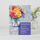 Imitate Mutter Perle-Iridescent-Hochzeit Einladung (Stehend Vorderseite)