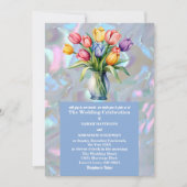 Imitate Mutter Perle-Iridescent-Hochzeit Einladung (Vorderseite)