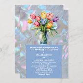 Imitate Mutter Perle-Iridescent-Hochzeit Einladung (Vorne/Hinten)