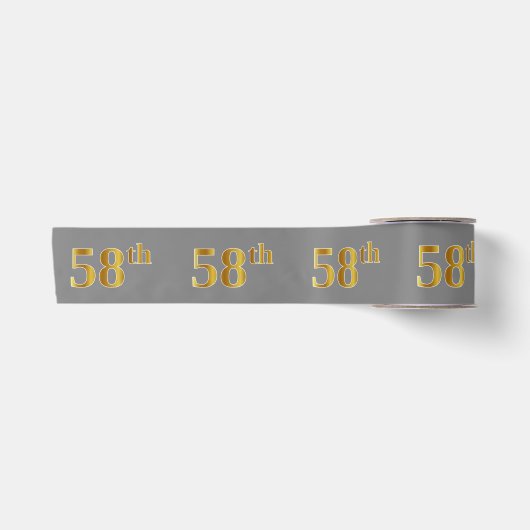 Imitate/Nachahmung Gold "58." Veranstaltungsnummer Satinband (Vorderseite)
