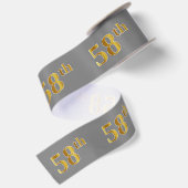 Imitate/Nachahmung Gold "58." Veranstaltungsnummer Satinband (Rückseite)