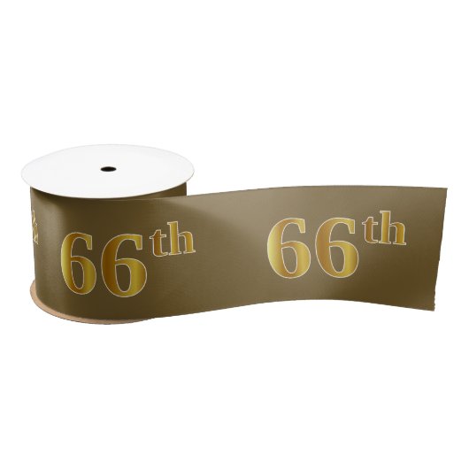 Imitate/Nachahmung Gold "66." Veranstaltungsnummer Satinband (Spule)