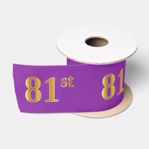 Imitate/Nachahmung Gold "81." Veranstaltungsnummer Satinband
