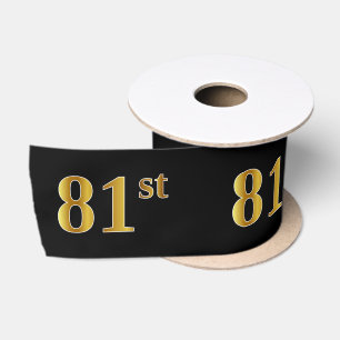 Imitate/Nachahmung Gold "81." Veranstaltungsnummer Satinband