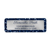 Imitate Navy Blue Glitzer und Silver Foil (Vorne)