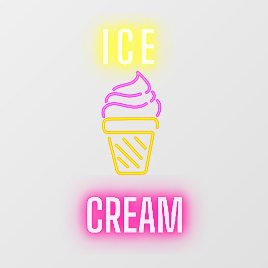 Imitate Neo Ice Cone Business Fensteraufkleber (Blatt)