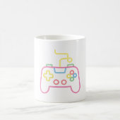 Imitate Neon Game Console Controller Gamer Kaffeetasse (Mittel)