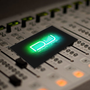 Imitate Neon Light DJ Equalizer Visitenkarte